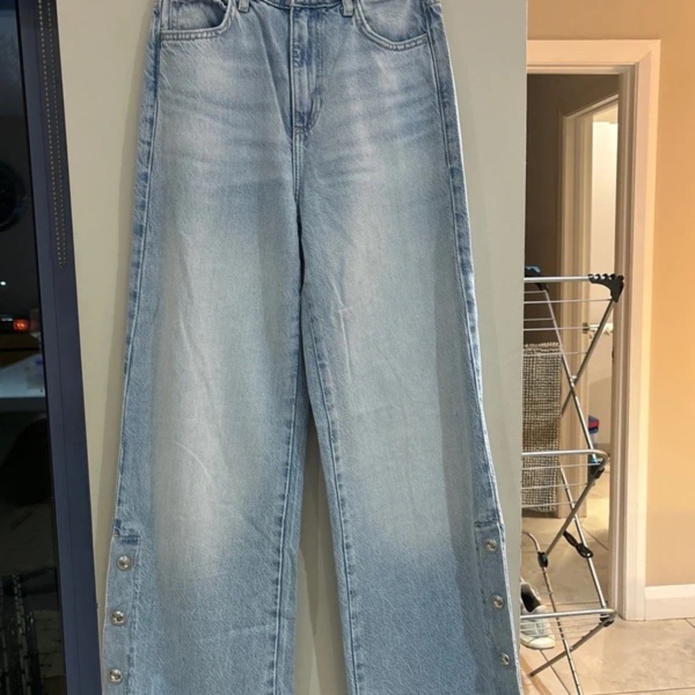 Guess Light Blue Wide-Leg Jeans